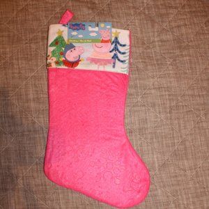 🍁4/$20 Peppa Pig Felt Christmas Stocking Pink